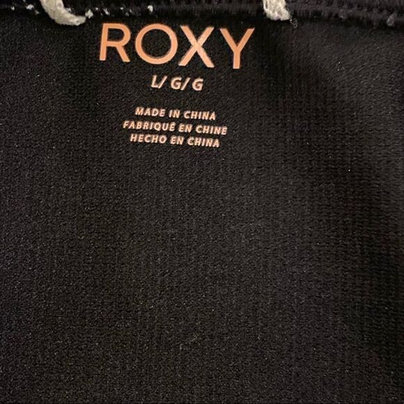 Roxy Bikini Bottom NWT Take Me To The Sea Size Large Athracite Pearly - Picture 7 of 10